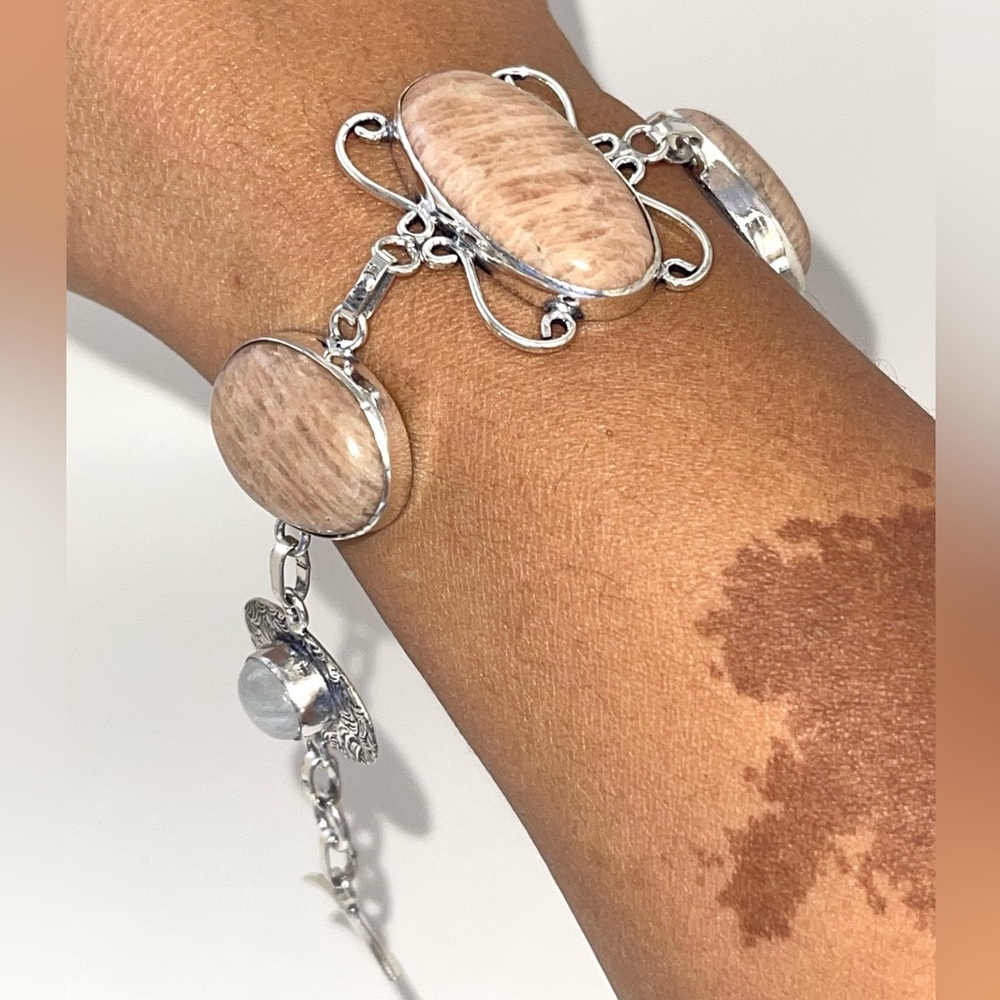 Peach Sunstone Bracelet